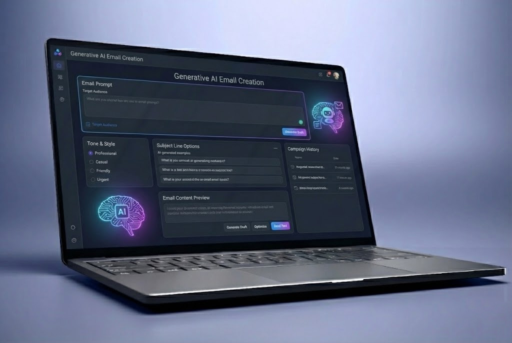 Laptop showing data charts and analytics