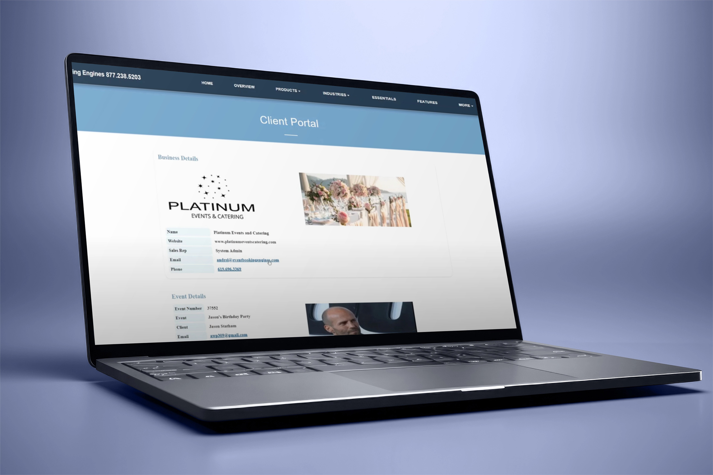 Screen showing various website plugin embeds